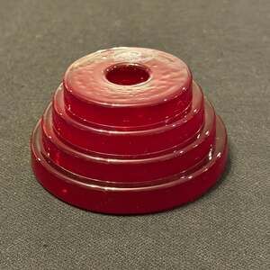 Macy’s “The Cellar” Dark Red Stepped Candle Holder 4” Modern Decor